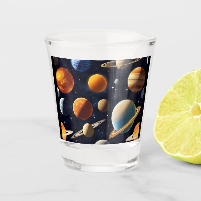 Copo De Shot Planetas espaciais externos 2 (Frente)