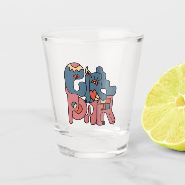 Copo De Shot Poder da Menina (Frente)