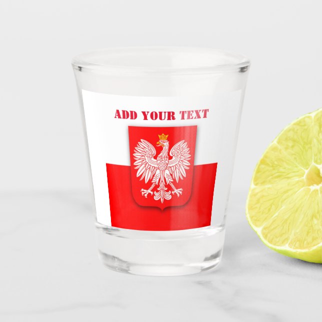 Copo De Shot Polônia Flag Futebol Polonês Futebol Polska Patrio (Frente)