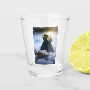 Copo De Shot Porcelana na neve X