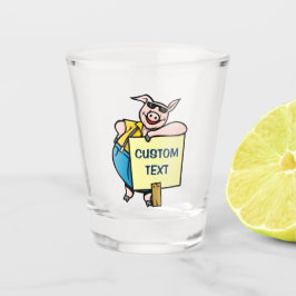 Copo De Shot Porco com Sinal