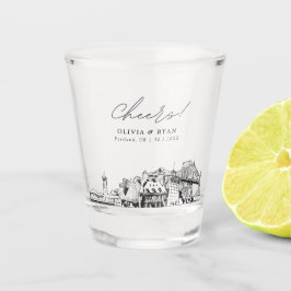 Copo De Shot Portland Wedding Favor Cheers Shot Glass