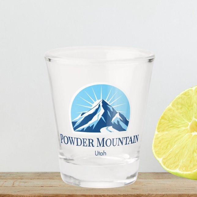 Copo De Shot  Powder Mountain utah Shot glass (Criador carregado)