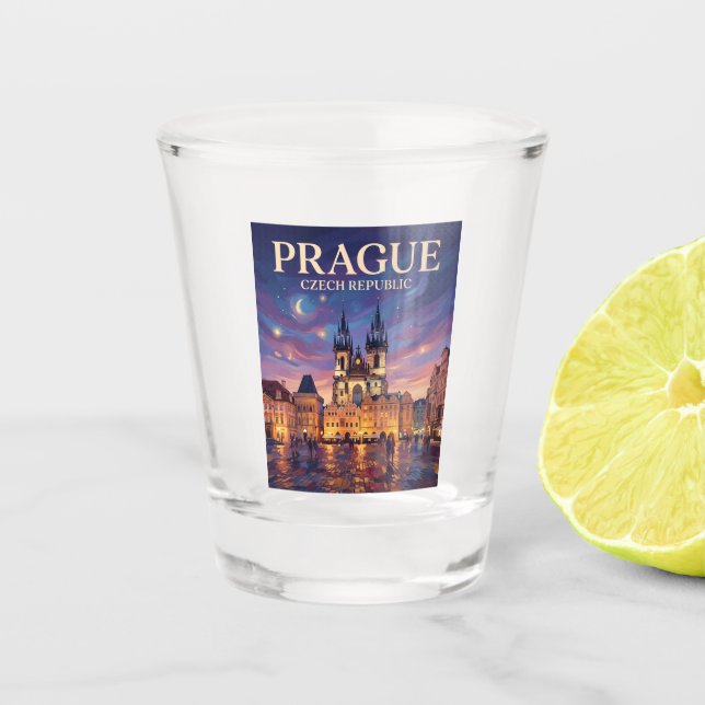 Copo De Shot Praça da Cidade Velha de Praga República Tcheca (Frente)