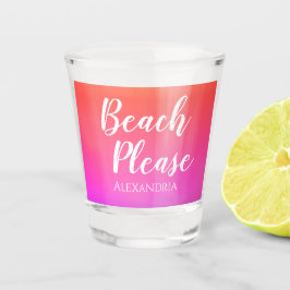 Copo De Shot Praia Personalizada Por Favor Laranja Rosa Ombre