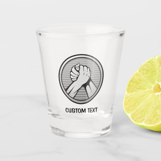 Copo De Shot Prata de luta do braço (Frente)