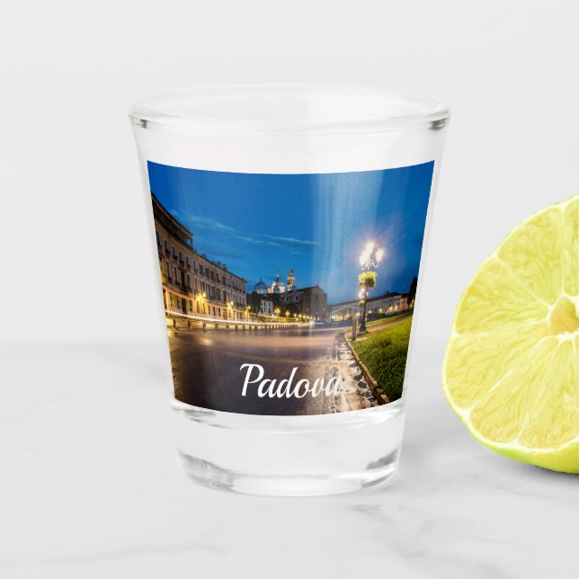 Copo De Shot Prato della Valle à noite em Padova, Itália (Frente)