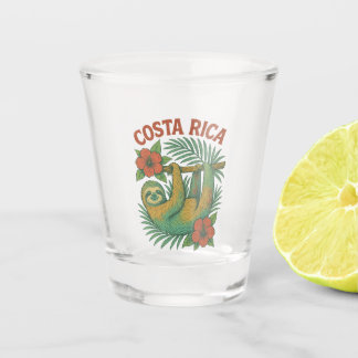 Copo De Shot Preguiça Tropical Colorida da Costa Rica