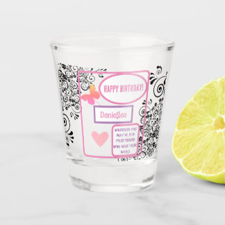 Copo De Shot Presente de aniversário feliz do amigo personaliza