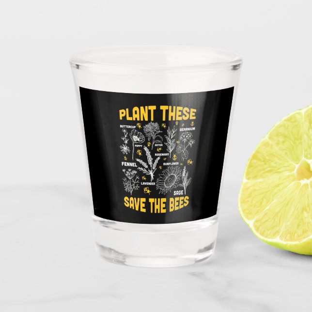 Copo De Shot Presente de apicultor | Plantar Estas Abelhas (Frente)