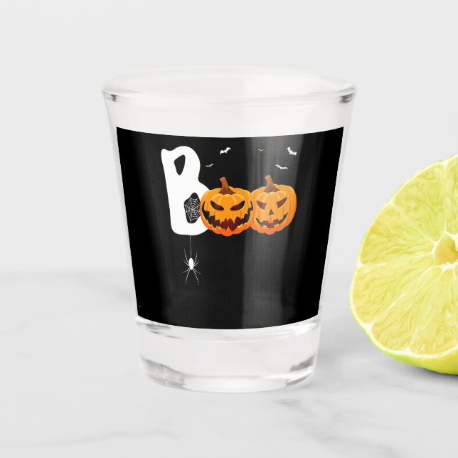 Copo De Shot Presente de aranha | Pumpkins Spider Halloween (Frente)