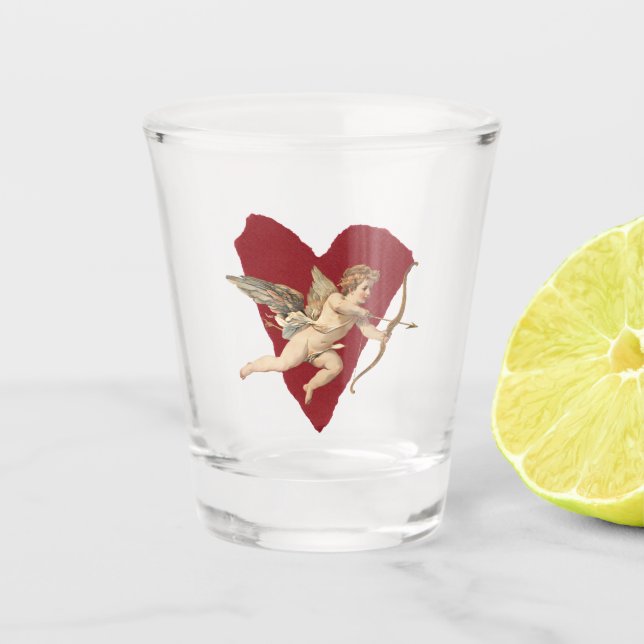 Copo De Shot Presente de casamento Clássico Cupido Romântico Mo (Frente)