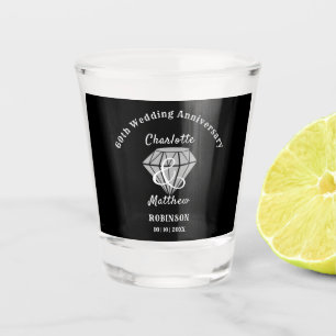 Copo De Shot Presente de Casamento de Diamante do 60º Anivers