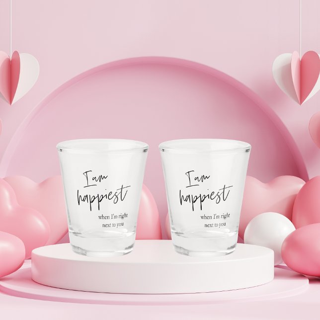 Copo De Shot Presente de citação preto romântica da Tendy (Criador carregado)