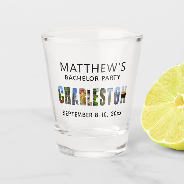 Copo De Shot Presente de Despedida de Solteiro em Charleston Ca (Frente)