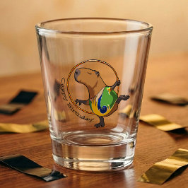 Copo De Shot Presente de Ginasta de Capivara Fofa em Desenho An