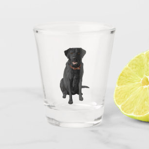 Copo De Shot Presente de sobrenome Preto Labrador