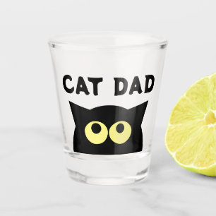 Copo De Shot Presente de vidro engraçado de Pai de gato para am