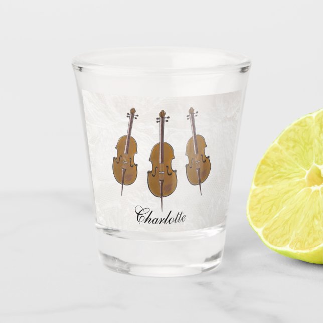 Copo De Shot Presente de violoncelo personalizado (Frente)