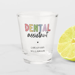 Copo De Shot Presente do Assistente Dental de Nome Personalizad