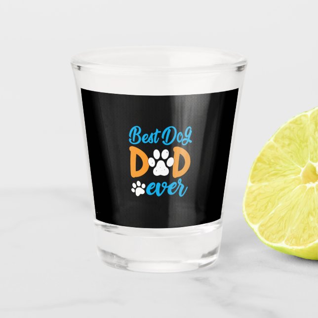 Copo De Shot Presente para Avô | Melhor Pai de Cachorro de Todo (Frente)