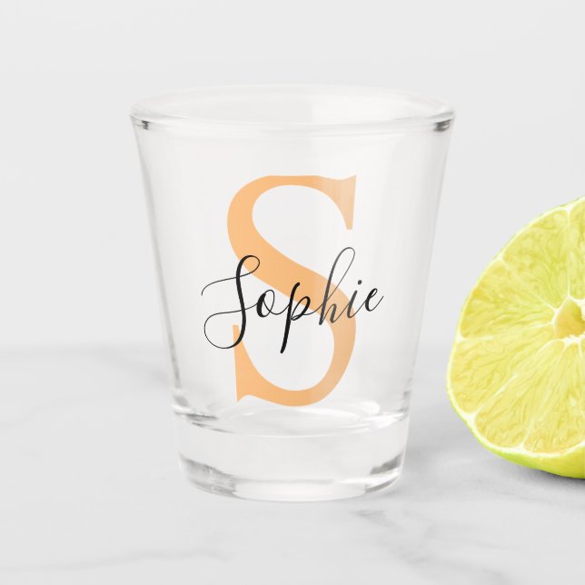 Copo De Shot Presente Personalizado com Nome em Letra Elegante (Frente)