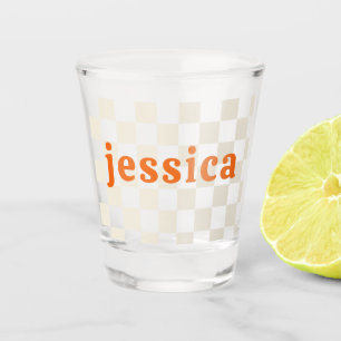 Copo De Shot Presente personalizado de aniversário de xadrez