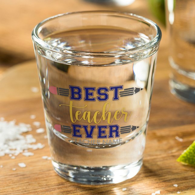 Copo De Shot Presente Personalizado Melhor Professor de Todos o (Criador carregado)