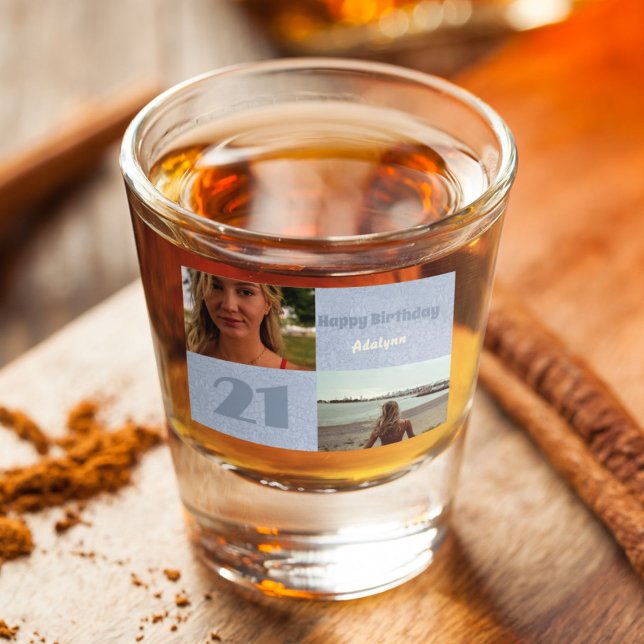 Copo De Shot Presentes de fotos personalizados para a mulher de (Gifts for 21 Year Old Female)