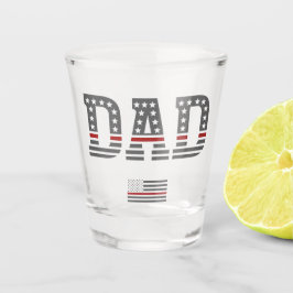 Copo De Shot Presentes do Pai de Bombeiros de Linha Vermelha fi