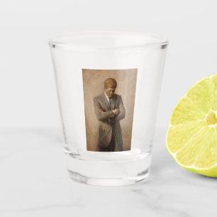 Copo De Shot Presidente Americano John Kennedy Retrato Pintado