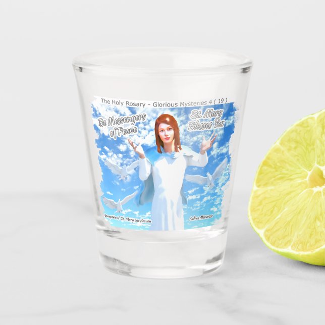 Copo De Shot Pressuposição de Ruas. Maria no Céu (Frente)