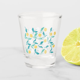 Copo De Shot Primavera Dandelion Flores e Folhas Design