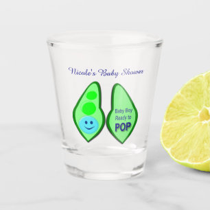 Copo De Shot Pronto para Pop Baby Boy Blue Pea Chá de fraldas P