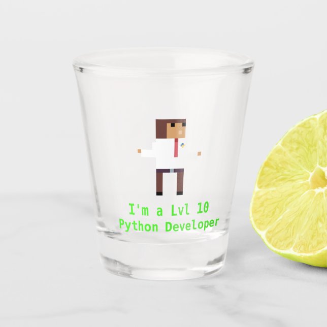 Copo De Shot Python Developer Shot Glass (Frente)