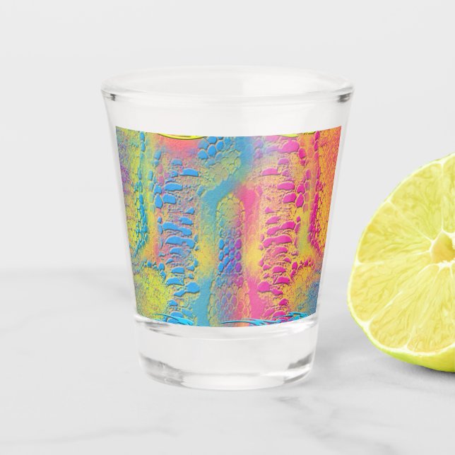 Copo De Shot PYTHON - fractal decorativo moderno - (Frente)