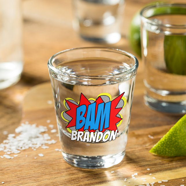 Copo De Shot Quadrinho Personalizado Divertido Estilo Pop Art (Criador carregado)