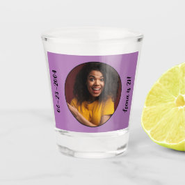 Copo De Shot Quadro de Fotografia aniversário de 21 anos