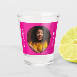 Copo De Shot Quadro de Fotografia aniversário de 21 anos