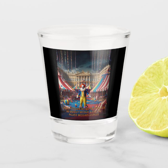 Copo De Shot Quando Um Palhaço Se Move Para Um Palácio... (Frente)