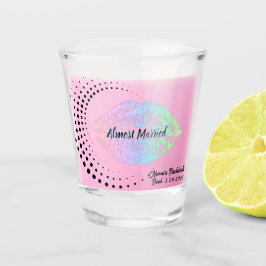 Copo De Shot "Quase Casada" Festa de Pastel Beijo Lábios Ombré