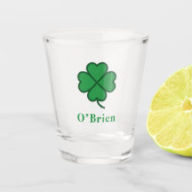 Quatro Folhas Verdes Irlandesas com Sobrenome