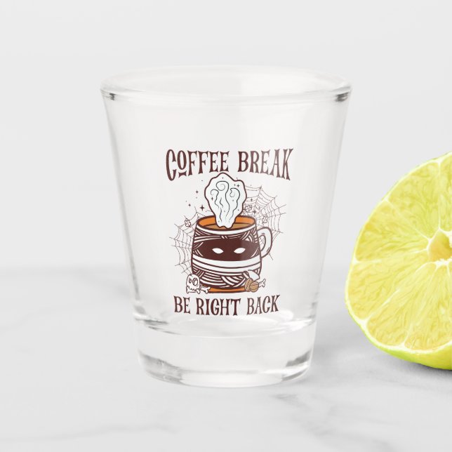 Copo De Shot Quebra de Café - Tema do Halloween (Frente)