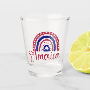 Copo De Shot Rainbow America