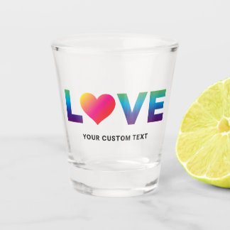 Copo De Shot Rainbow Gradient Love Custom LGBTQ