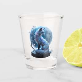 Copo De Shot Raposa Cristalina ao Luar – Guardiã de Sonhos Sile