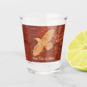 Copo De Shot Raven Rustic No Latido De Nascimento Interior