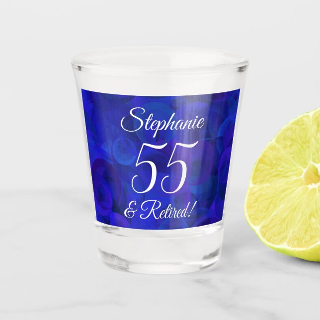 Copo De Shot Real Blue 55 e aposentadoria (Frente)