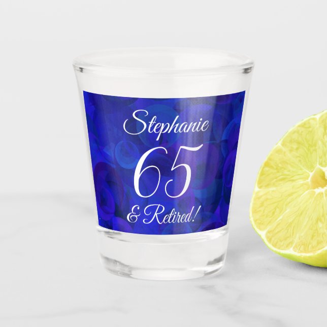 Copo De Shot Real Blue 65 e aposentadoria (Frente)