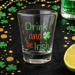 Copo De Shot Red and Green Drink and Be Irish